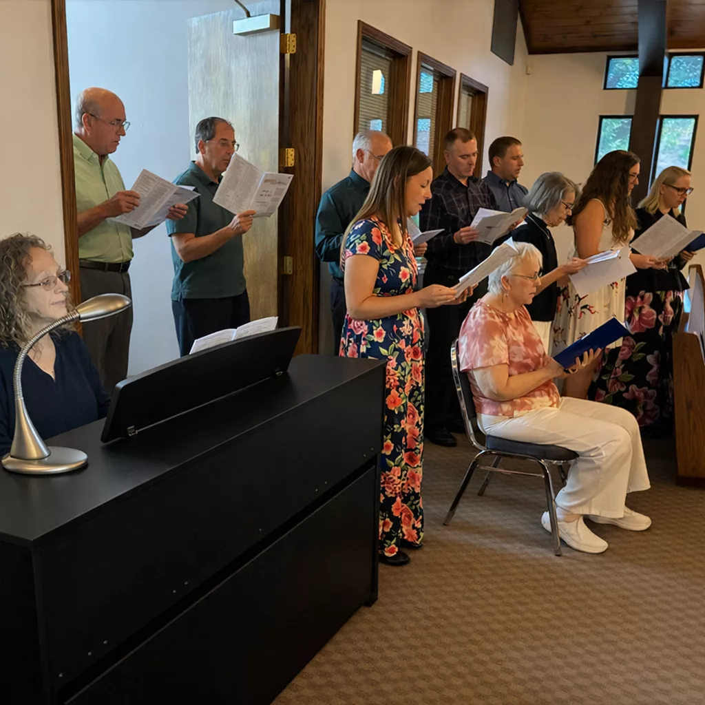 Choir ministry worship service at Calvary Lutheran Church Chandler AZ